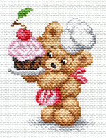 Канва с рисунком 16х20см Матренин посад "Кондитер"