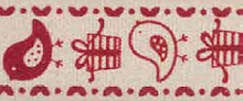 Лента хлопковая на картонной катушке "Птички и подарки", 5 м
