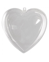 Сердце пластик, 8х8х4.6 см