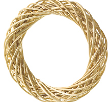 Венок из ивовых очищенных прутьев, 25 см