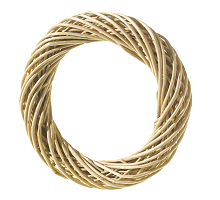 Венок из ивовых очищенных прутьев, 20 см