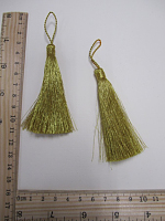 Кисть металлизированная, цвет золото, 115 мм