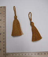 Кисть металлизированная, цвет старое золото, 11 см