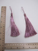 Кисть металлизированная, цвет розовый, 145 мм