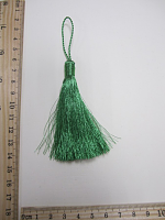 Кисть металлизированная, цвет зеленый, 13 см