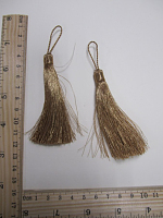 Кисть металлизированная, цвет темное золото, 120 мм