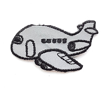 Термоаппликация самолет, 5.5 х 3.5 см