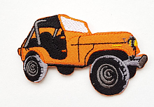 Термоаппликация внедорожник оранжевый, 8 х 5 см