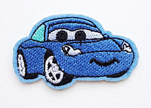 Термоаппликация тачка синяя, 5.5 х 3.2 см