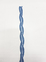 Кружево на сетке 23мм вышивка шелком, синее,  (цена за 1 см)