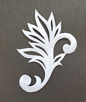 Термоаппликация узор белый, 7.5 х 10.5 см