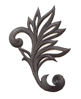 Термоаппликация узор черный, 7 х 10.3 см