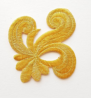 Термоаппликация узор золото, 8.5 х 8 см