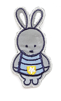 Термоаппликация зайка, 3.8 х 7 см