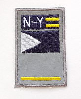 Термоаппликация "N-Y" желтый, 3.5 х 6.5 см