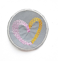 Термоаппликация сердце, d=4 см