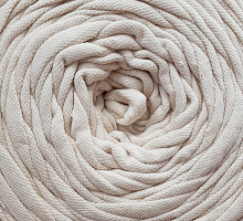 Пряжа трикотажная Макерони сливки т1ж