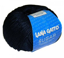 Пряжа SUGAR Lana Gatto (Сахар) 7666 темно-синий