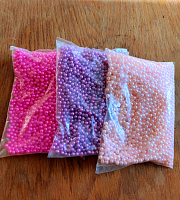 Бусины пластиковые под жемчуг, 6 мм, фуксия, 250г