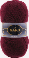 Пряжа Naco Mohair Delicate цвет 6110 бордовый О10А
