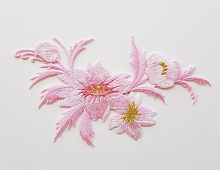 Букет цветов розовый, 7.5 х 13 см