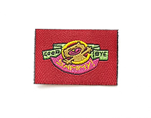 Термоаппликация "GOOD BYE SAMMY" бордо, 3.5 х 2.3 cм бордо