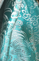 Парча мятная цена за 1см