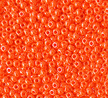 Бисер керамический блестящий 98140 ярко-оранж