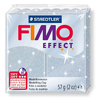Полимерная глина FIMO «EFFECT» цвет серебряный с блестками