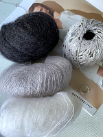 Набор «Дымок» (7 мотков мохера + 50 гр пайеток)