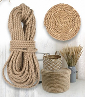 Шнур-канат (веревка) джутовый 8 мм (цена за 1м)