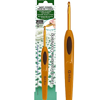 Крючок CLOVER (Кловер) с эргономичной ручкой Soft Touch 4,0 мм