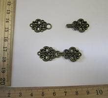 Крючок 45х15 мм, бронза