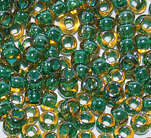 Бисер прозрачный с цветной линией 11024