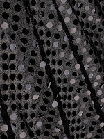 Ткань с пайетками (чешуя) черная (цена за 1м)