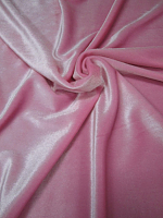 Бархат стрейч розовый (цена за 1см)