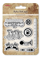 Набор штампов "Автовинтаж. Моторъ", 10,5 х 10,5 см.
