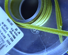 лента атласная шир.3мм цвет 421 яркая оливка (цена за метр)