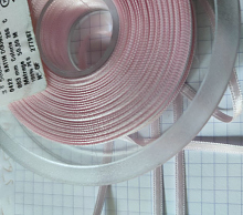 лента атласная шир.3мм цвет 266 нежный персик (цена за метр)