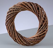 Заготовка из ивовых прутьев неочищенных - Венок , 5 см ш9