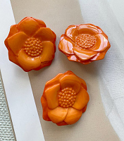 Пуговица цветок оранжевый, 29 мм, Union Knopf №о21