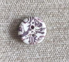 Пуговица 15 мм прокол коричневый мрамор