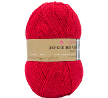 Пряжа Деревенская цвет 88 красный мак