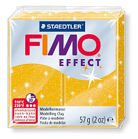 Полимерная глина FIMO «EFFECT» цвет золотой с блестками