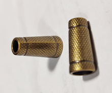 Концевик металл конус с насечками 18 мм античная бронза (2шт-пара) - №3