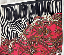 Шёлк-креп-стрейч Кавалли купон 1.4м