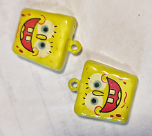 Подвеска-бубенчик "спанч", 20 х 23 мм. желтый - О12