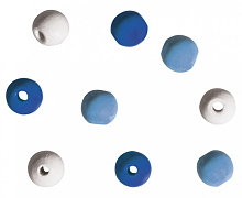 БУСИНЫ ДЕРЕВЯННЫЕ, 4 ММ голубое ассорти 165шт (без белых) ш29