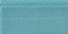 Молния RIRI металл. GO, 6 мм, 18 см, на атласной тесьме, неразъемн., тип подвески FLASH, цвет 5859 голубой
