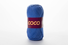 Пряжа Vita cotton COCO цвет 3879 насыщенный голубой